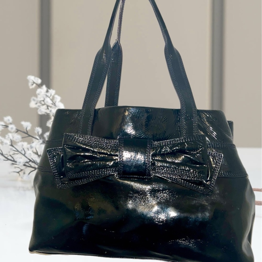 Kate Spade RARE STORYBOOK Claverly MaryAnne Bow Black Collectible Leather Bag